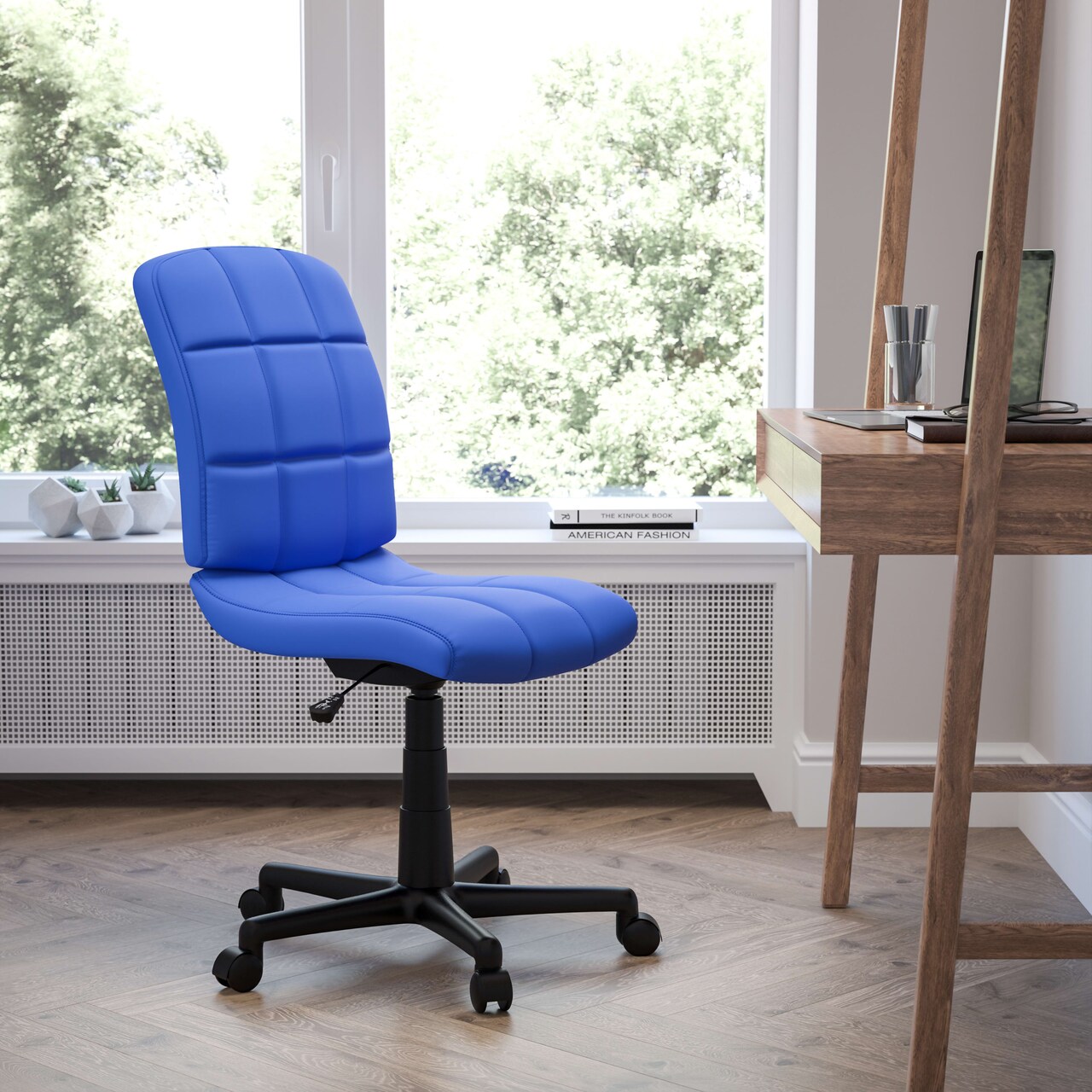 Emma and Oliver Mid-Back Quilted Vinyl Swivel Task Office Chair